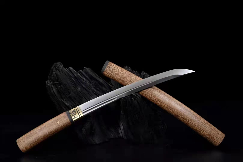 Samurai Sword/Katana 12 Inch T10 Burnt Blade Pear Wood | 55 cm / 21.65 inch | High Quality T10 Burnt Blade - Image 3