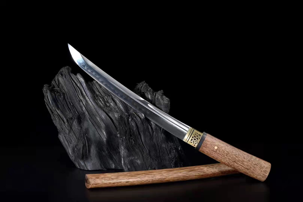 Samurai Sword/Katana 12 Inch T10 Burnt Blade Pear Wood | 55 cm / 21.65 inch | High Quality T10 Burnt Blade - Image 4