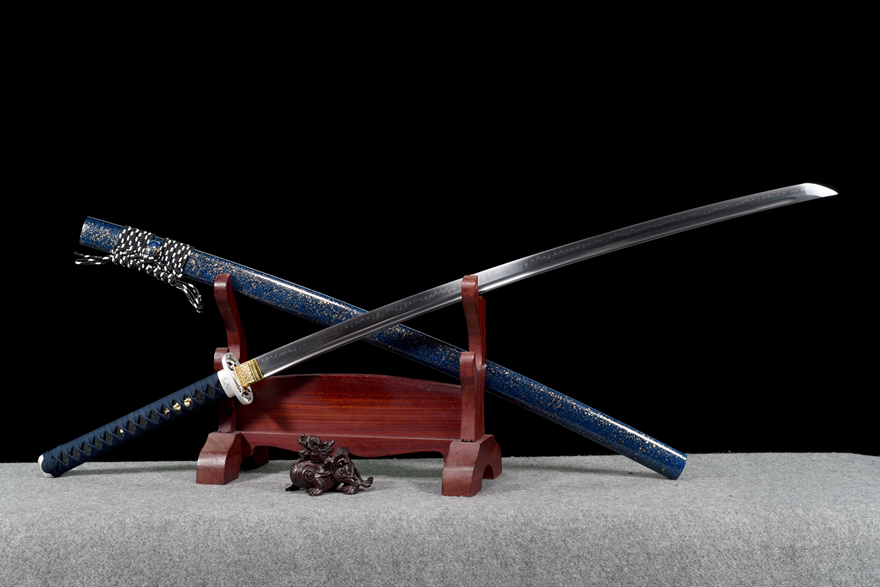 Blue Radiance Extended Samurai Sword/Katana | 122cm / 48.03inch | High Carbon Steel with Clay Tempered Edge