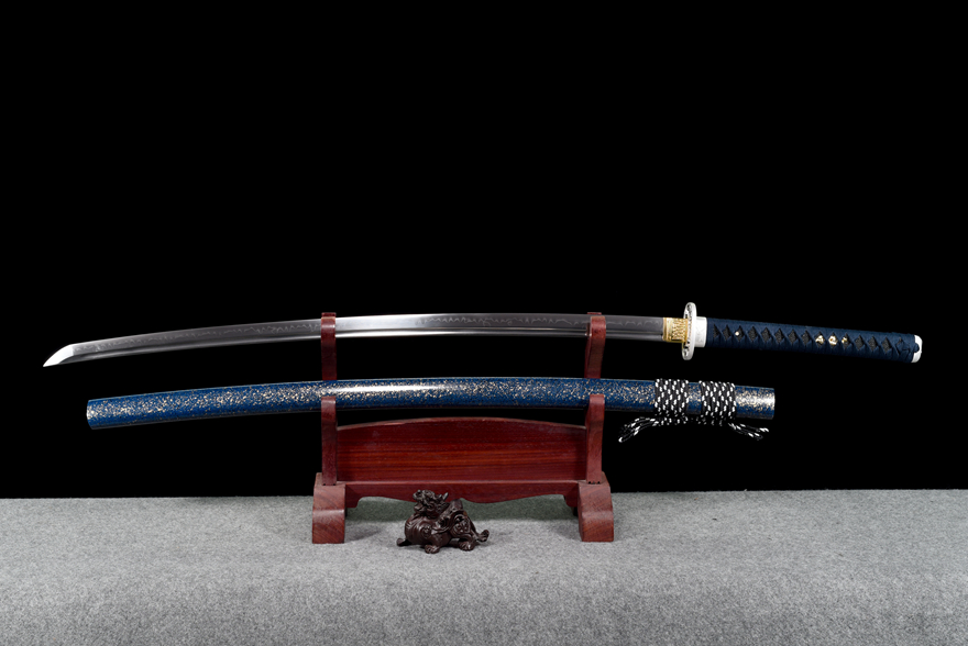 Blue Radiance Extended Samurai Sword/Katana | 122cm / 48.03inch | High Carbon Steel with Clay Tempered Edge - Image 3