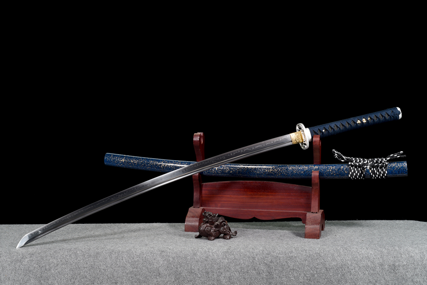 Blue Radiance Extended Samurai Sword/Katana | 122cm / 48.03inch | High Carbon Steel with Clay Tempered Edge - Image 5