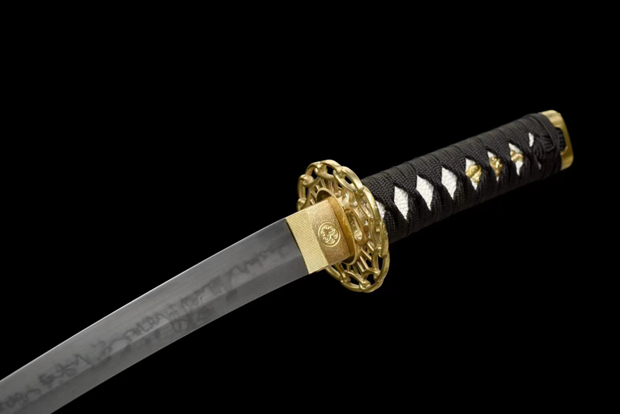 Samurai Sword/Katana 12 Inch T10 Burnt Blade - Broken Water Pattern Grinding Grey Samurai Sword | 55cm / 21.65inch | High-performance T10 burnt blade - Image 7
