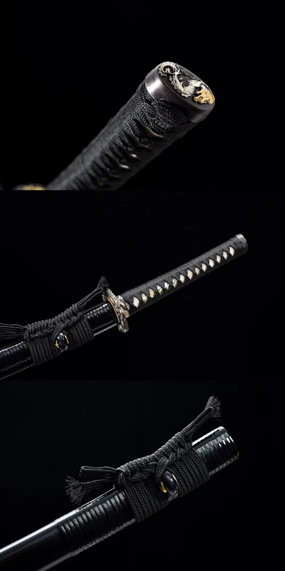 Handmade Katana T10 Burnt Blade 'Dragon King' | 103cm / 40.55inch | T10 Steel - Image 5