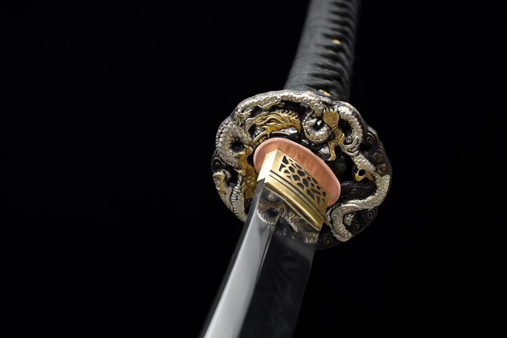 Handmade Katana T10 Burnt Blade 'Dragon King' | 103cm / 40.55inch | T10 Steel - Image 6