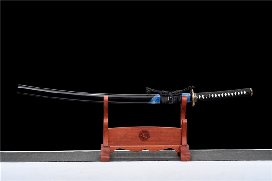 Samurai Sword/Katana 26 Inch Pattern Steel Burnished Blade 'Carp Leaping Over Dragon Gate' | 103cm / 40.55inch | Hand-forged and folded hundred-refined steel, clay tempered - Image 2