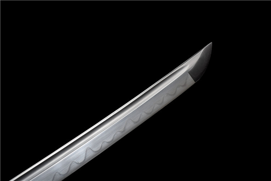 Samurai Sword/Katana 26 Inch Pattern Steel Burnished Blade 'Carp Leaping Over Dragon Gate' | 103cm / 40.55inch | Hand-forged and folded hundred-refined steel, clay tempered - Image 11