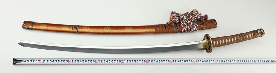 Gilded Silver Katana | 106cm / 41.73inch | Layered steel - Image 15