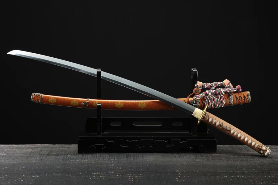 Gilded Silver Katana | 106cm / 41.73inch | Layered steel - Image 3