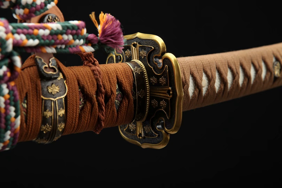 Gilded Silver Katana | 106cm / 41.73inch | Layered steel - Image 5