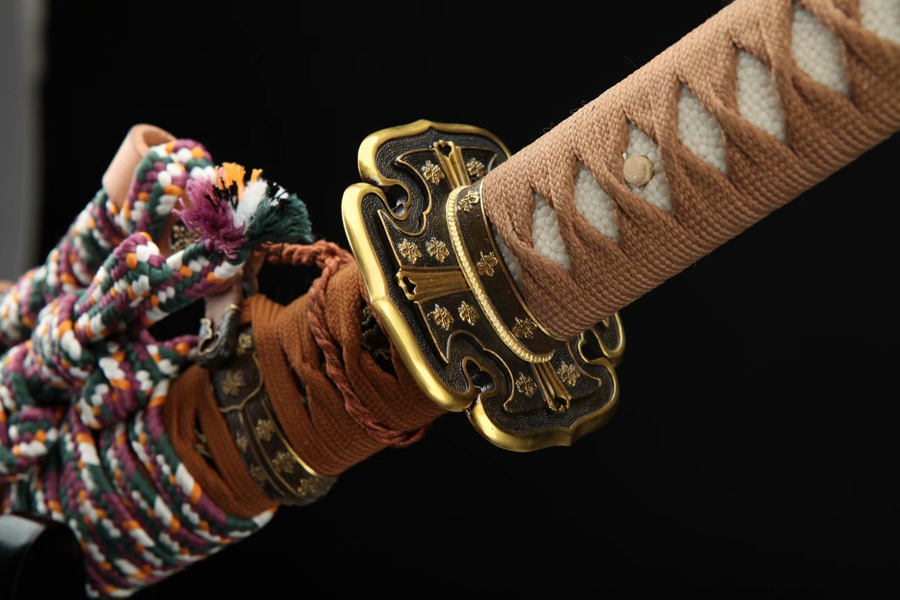Gilded Silver Katana | 106cm / 41.73inch | Layered steel - Image 7
