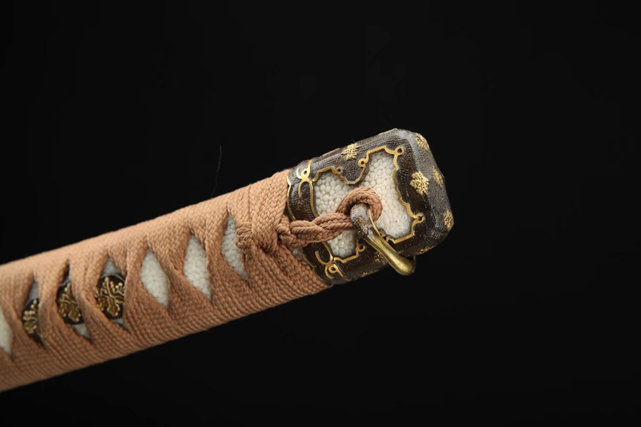 Gilded Silver Katana | 106cm / 41.73inch | Layered steel - Image 10