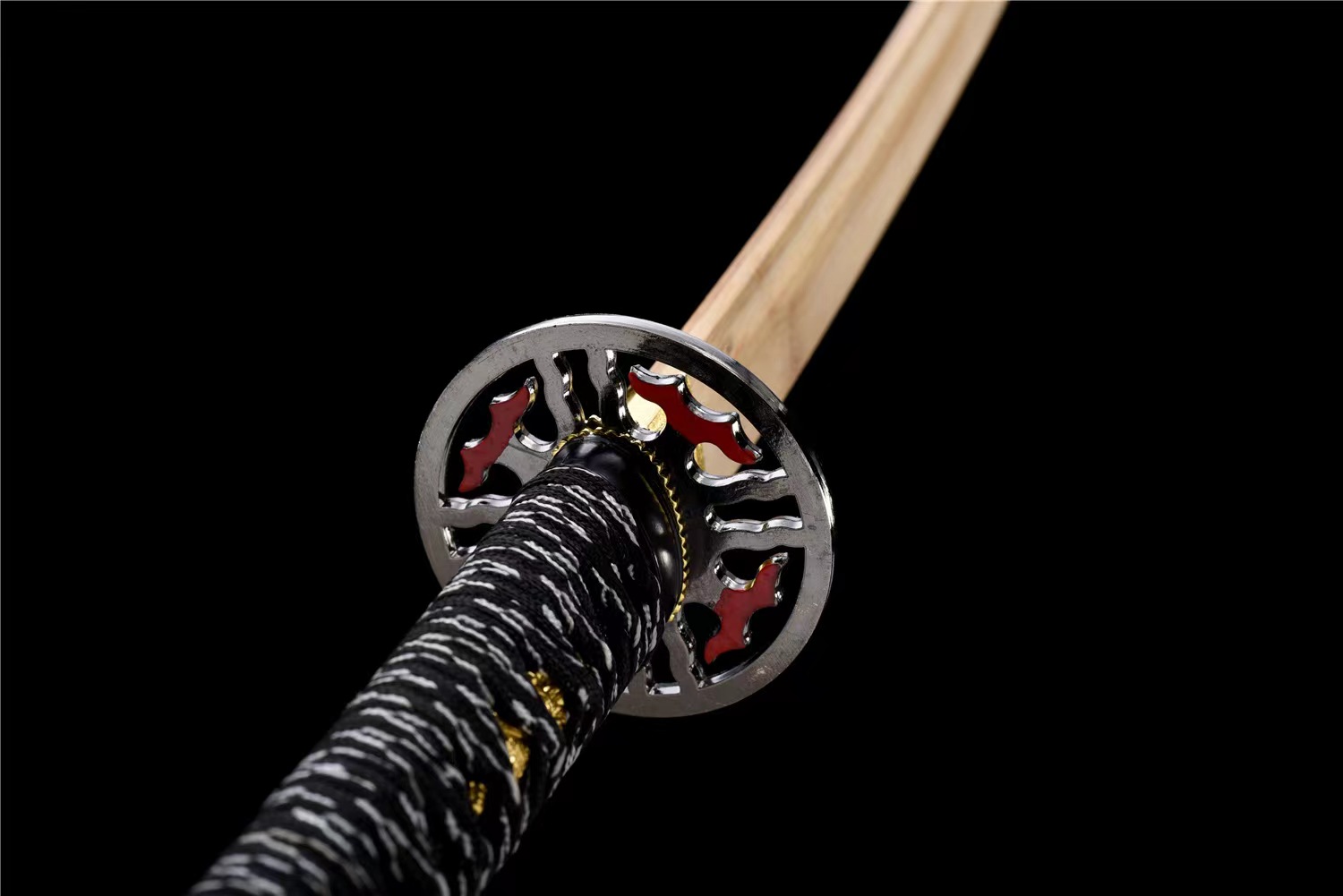 Integrated Iaido Katana Bamboo Wooden Sword with Scabbard for Kendo and Martial Arts Training - Image 11